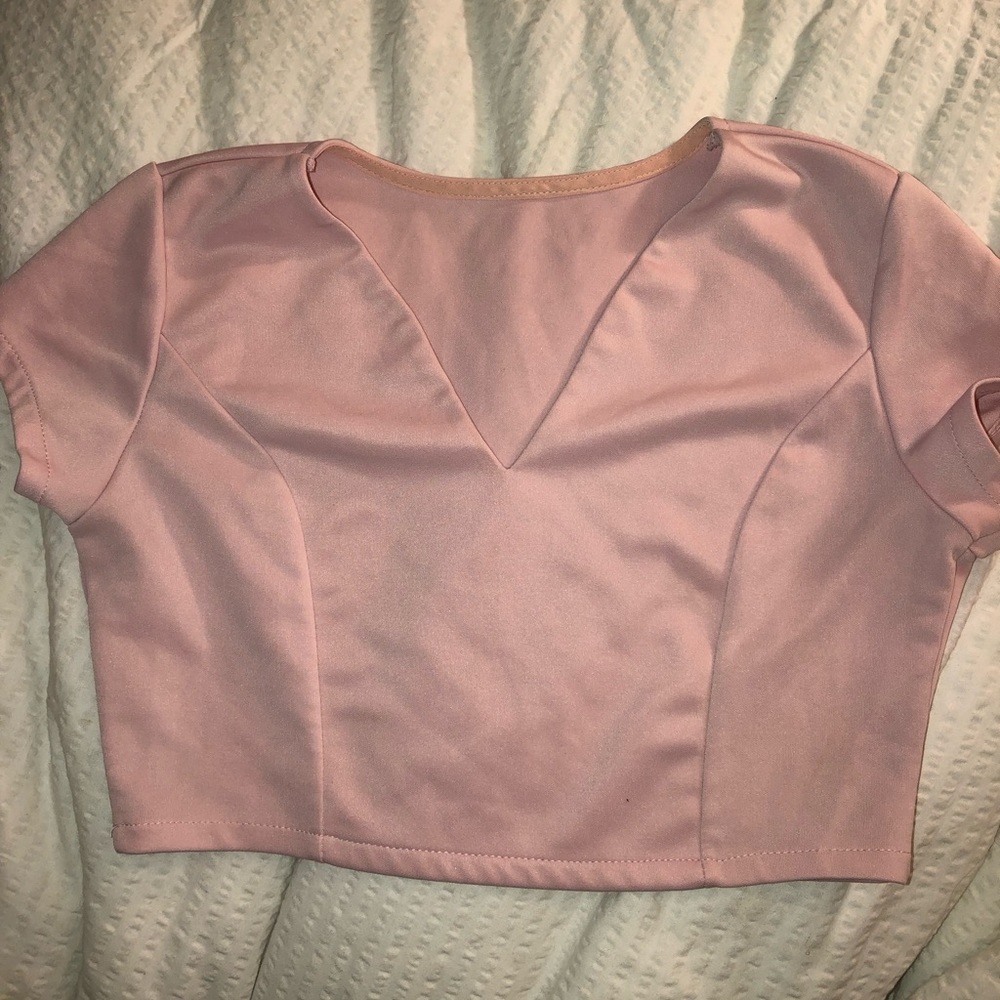 Pink crop top